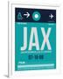 JAX Jacksonville Luggage Tag II-NaxArt-Framed Art Print