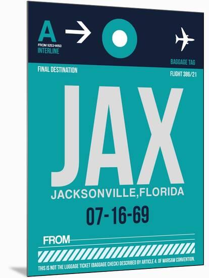 JAX Jacksonville Luggage Tag II-NaxArt-Mounted Art Print