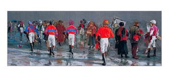 After The Bell-Newcastle Races-Jay Boyd Kirkman-Framed Premium Giclee Print