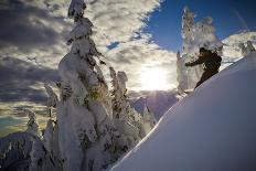 Skiing The Teton Backcountry Powder After A Winter Storm Clears Near Jackson Hole Mountain Resort-Jay Goodrich-Photographic Print