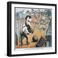 Jay Gould Cartoon, 1882-Frederick Burr Opper-Framed Giclee Print