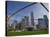 Jay Pritzker Pavilion Designed by Frank Gehry, Millennium Park, Chicago, Illinois, USA-Amanda Hall-Stretched Canvas