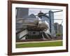 Jay Pritzker Pavilion Designed by Frank Gehry, Millennium Park, Chicago, Illinois, USA-Amanda Hall-Framed Photographic Print