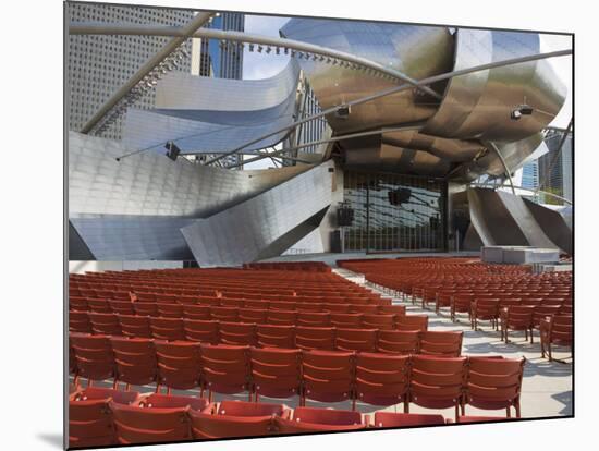 Jay Pritzker Pavilion Designed by Frank Gehry, Millennium Park, Chicago, Illinois, USA-Amanda Hall-Mounted Photographic Print