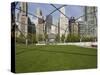 Jay Pritzker Pavilion Designed by Frank Gehry, Millennium Park, Chicago, Illinois, USA-Amanda Hall-Stretched Canvas