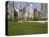 Jay Pritzker Pavilion Designed by Frank Gehry, Millennium Park, Chicago, Illinois, USA-Amanda Hall-Stretched Canvas