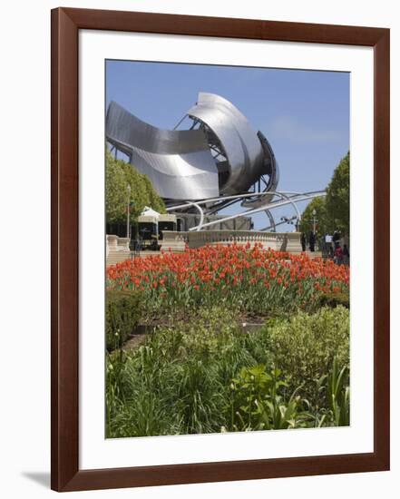 Jay Pritzker Pavillion Designed by Frank Gehry, Millennium Park, Chicago, Illinois, USA-Amanda Hall-Framed Photographic Print