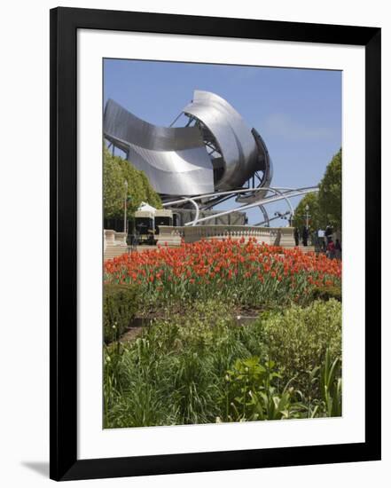 Jay Pritzker Pavillion Designed by Frank Gehry, Millennium Park, Chicago, Illinois, USA-Amanda Hall-Framed Photographic Print