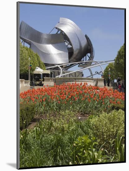 Jay Pritzker Pavillion Designed by Frank Gehry, Millennium Park, Chicago, Illinois, USA-Amanda Hall-Mounted Photographic Print