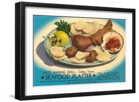 Jay's Marine Grill, Dallas, Texas-null-Framed Art Print