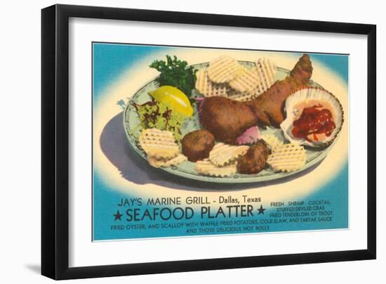 Jay's Marine Grill, Dallas, Texas-null-Framed Art Print