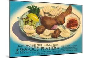 Jay's Marine Grill, Dallas, Texas-null-Mounted Art Print