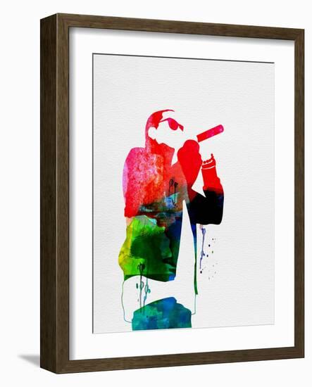 Jay-Z Watercolor-Lana Feldman-Framed Art Print