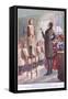 Jayne Eyre and Mr Brocklehurst-Charles Edmund Brock-Framed Stretched Canvas