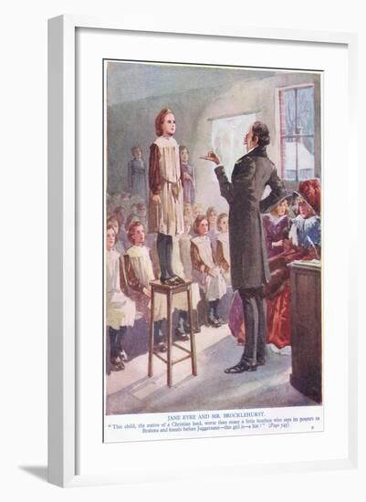 Jayne Eyre and Mr Brocklehurst-Charles Edmund Brock-Framed Giclee Print