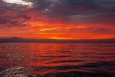 Ecuador, Galapagos National Park, Floreana Island. Ocean sunset.-Jaynes Gallery-Photographic Print