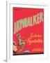 Jaywalker Vegetable Label - Los Angeles, CA-Lantern Press-Framed Art Print