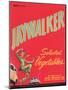 Jaywalker Vegetable Label - Los Angeles, CA-Lantern Press-Mounted Art Print