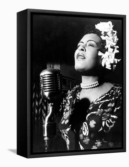 Jazz and Blues Singer Billie Holiday (1915-1959) in the 40's-null-Framed Stretched Canvas