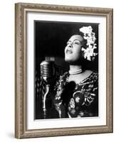 Jazz and Blues Singer Billie Holiday (1915-1959) in the 40's-null-Framed Photo