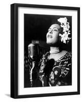 Jazz and Blues Singer Billie Holiday (1915-1959) in the 40's-null-Framed Photo