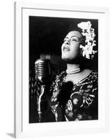 Jazz and Blues Singer Billie Holiday (1915-1959) in the 40's-null-Framed Photo