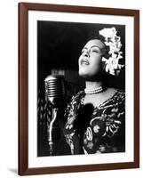 Jazz and Blues Singer Billie Holiday (1915-1959) in the 40's-null-Framed Photo