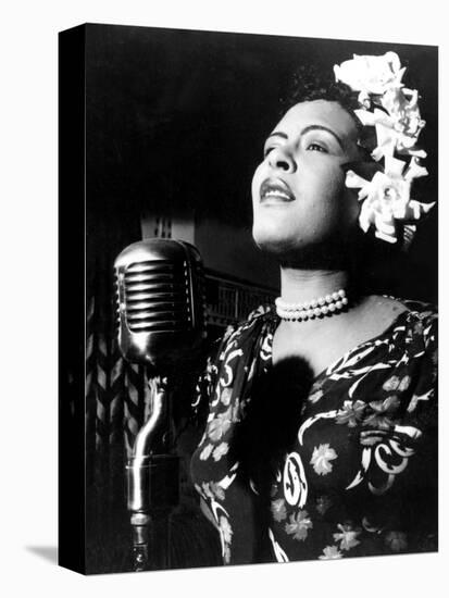 Jazz and Blues Singer Billie Holiday (1915-1959) in the 40's-null-Stretched Canvas