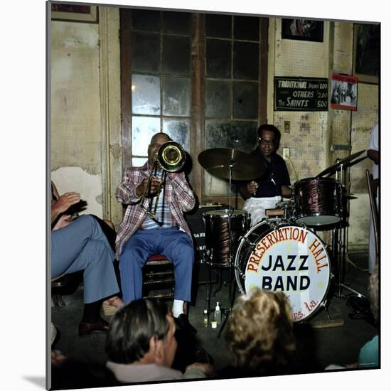 Jazz Band at Preservation Hall, New Orleans-null-Mounted Photographic Print