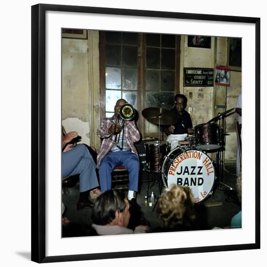 Jazz Band at Preservation Hall, New Orleans-null-Framed Photographic Print