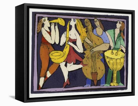 Jazz Band I-Leslie Xuereb-Framed Stretched Canvas