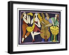 Jazz Band I-Leslie Xuereb-Framed Giclee Print