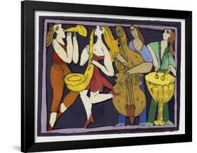 Jazz Band I-Leslie Xuereb-Framed Giclee Print