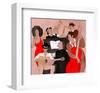 Jazz Band Jamming Around Piano-null-Framed Art Print