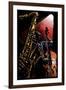 Jazz Band - Scratchboard-Lantern Press-Framed Art Print