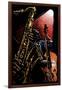 Jazz Band - Scratchboard-Lantern Press-Framed Art Print