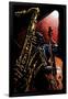 Jazz Band - Scratchboard-Lantern Press-Framed Art Print