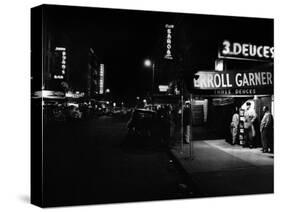 Jazz Club Three Deuces in the 52nd Street in New York-null-Stretched Canvas