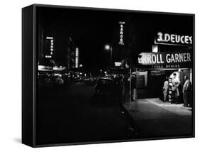 Jazz Club Three Deuces in the 52nd Street in New York-null-Framed Stretched Canvas