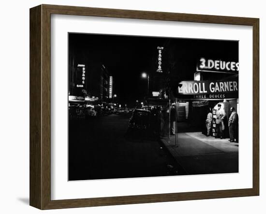 Jazz Club Three Deuces in the 52nd Street in New York-null-Framed Photo