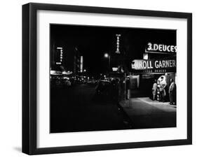 Jazz Club Three Deuces in the 52nd Street in New York-null-Framed Photo