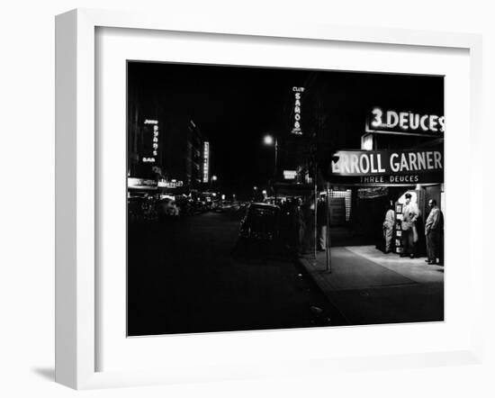 Jazz Club Three Deuces in the 52nd Street in New York-null-Framed Photo