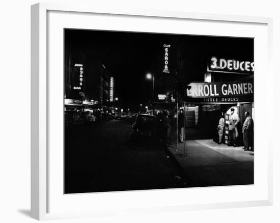 Jazz Club Three Deuces in the 52nd Street in New York-null-Framed Photo