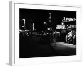 Jazz Club Three Deuces in the 52nd Street in New York-null-Framed Photo