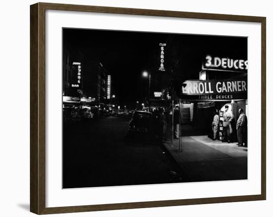 Jazz Club Three Deuces in the 52nd Street in New York-null-Framed Photo