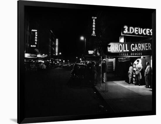 Jazz Club Three Deuces in the 52nd Street in New York-null-Framed Photo