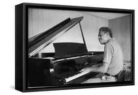 Jazz Composer and Pianist Eddie Heywood at the Piano in His Home on Martha's Vineyard-Alfred Eisenstaedt-Framed Stretched Canvas