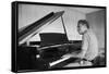 Jazz Composer and Pianist Eddie Heywood at the Piano in His Home on Martha's Vineyard-Alfred Eisenstaedt-Framed Stretched Canvas