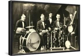 Jazz Ensemble-null-Framed Art Print