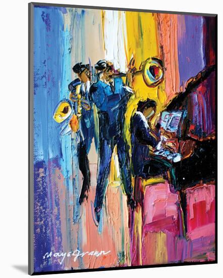 Jazz for Lovers-Maya Green-Mounted Premium Giclee Print